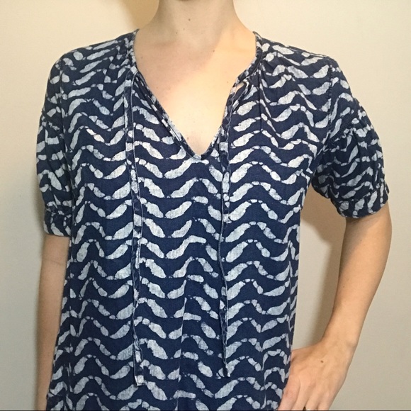 Madewell Tops - Madewell Chambray Blouse XS Blue White Spring